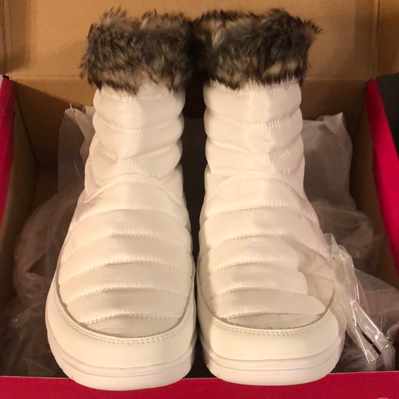 Ryka White Fur Trimmed Boots - Picture 1 of 7